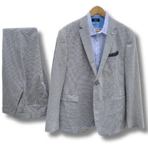 Penguin Grey Gingham Suit Size 44L 37W